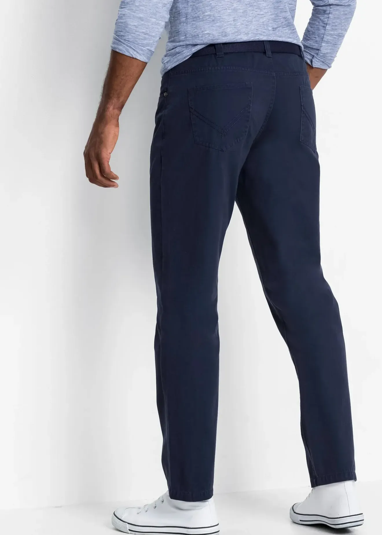 bonprix Pantalon regular en twill, droit, 100% coton|Homme Pantalons