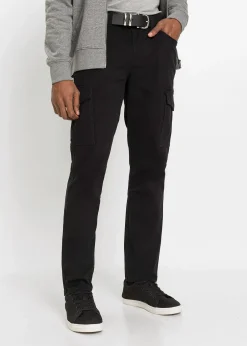 Homme bonprix Pantalons|Pantalon slim extensible, jambes droites, avec poches cargo