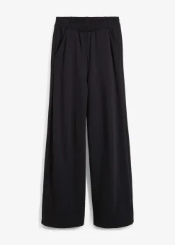 Femme bonprix Sweats|Pantalons|Pantalon sweat de jogging large en coton mélangé