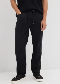 Homme bonprix Pantalons|Pantalon taille extensible fuselé en twill 100% coton