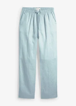 Femme bonprix Premium|Pantalons|Pantalon taille élastiquée 100% lin