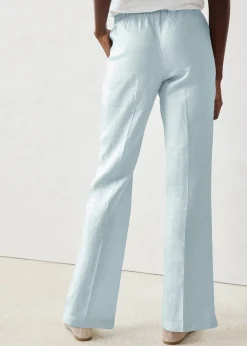Femme bonprix Premium|Pantalons|Pantalon taille élastiquée 100% lin