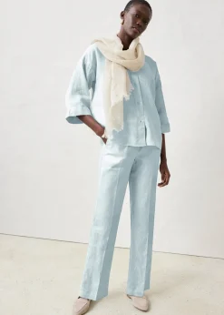 Femme bonprix Premium|Pantalons|Pantalon taille élastiquée 100% lin