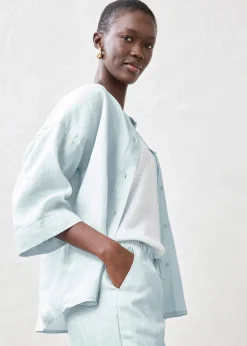 Femme bonprix Premium|Pantalons|Pantalon taille élastiquée 100% lin