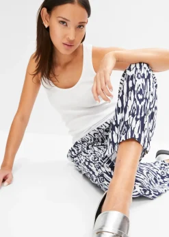 bonprix Pantalon taille élastiquée en viscose fluide|Femme Pantalons