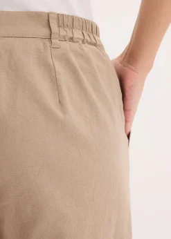 Femme bonprix Pantalons|Pantalon tissé en lin et coton