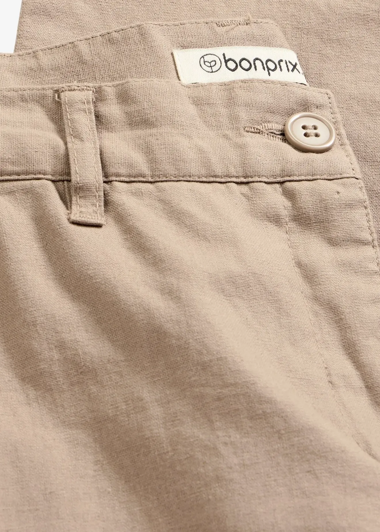 Femme bonprix Pantalons|Pantalon tissé en lin et coton