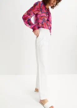 bonprix Pantalon tissé en lin et coton|Femme Pantalons