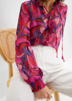 bonprix Pantalon tissé en lin et coton|Femme Pantalons