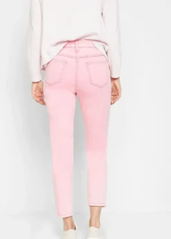 Femme bonprix Pantalons|Pantalon twill raccourci look used