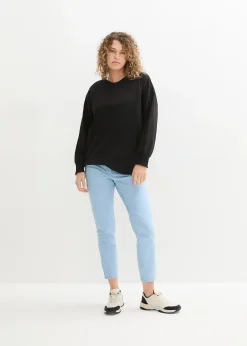 bonprix Pantalon twill raccourci look used|Femme Pantalons