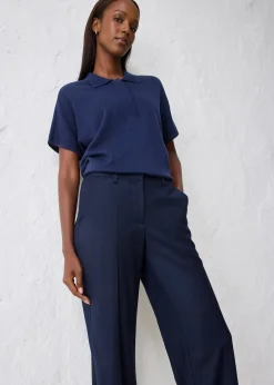 bonprix Pantalon évasé avec laine|Femme Premium|Pantalons