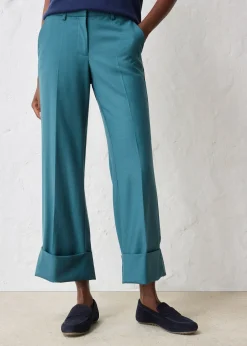 Femme bonprix Premium|Pantalons|Pantalon évasé avec laine