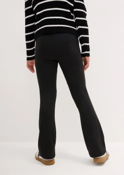 Enfant bonprix Filles 9-16 Ans·Pantalons & Leggings|Pantalon évasé en jersey avec intérieur gratté