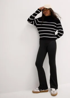 Enfant bonprix Filles 9-16 Ans·Pantalons & Leggings|Pantalon évasé en jersey avec intérieur gratté