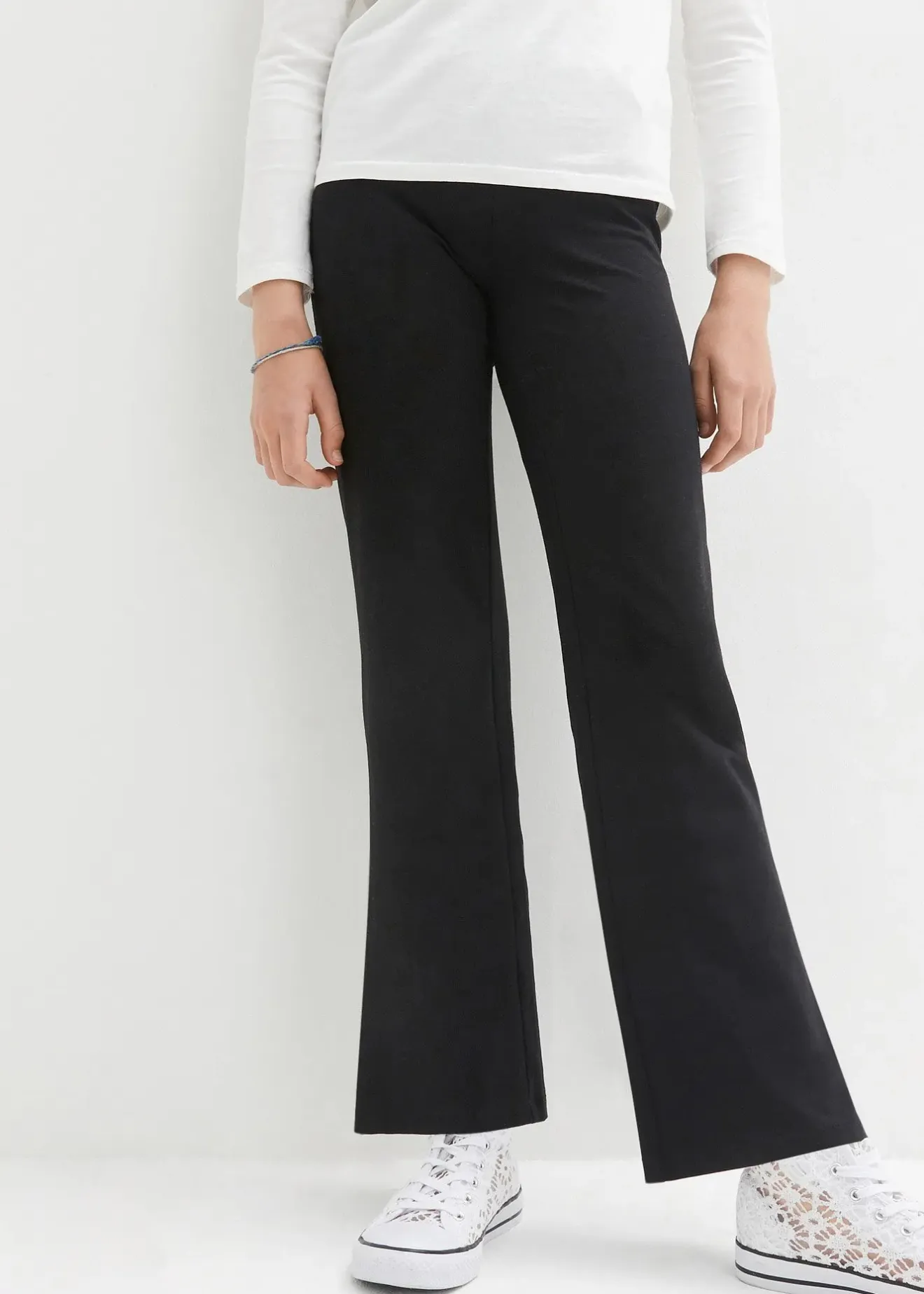 Enfant bonprix Vêtements Enfant|Filles 9-16 Ans·Pantalons & Leggings|Pantalon évasée en coton extensible avec fentes sur les côtés