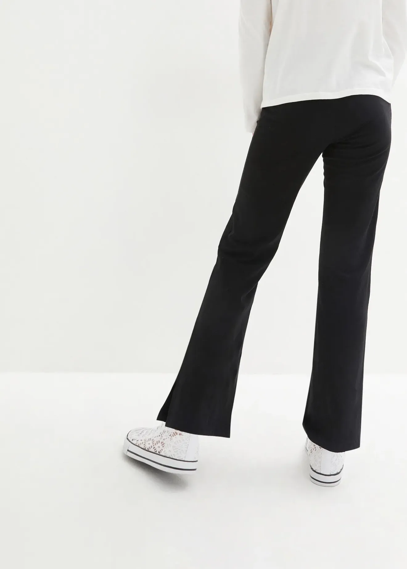 Enfant bonprix Vêtements Enfant|Filles 9-16 Ans·Pantalons & Leggings|Pantalon évasée en coton extensible avec fentes sur les côtés