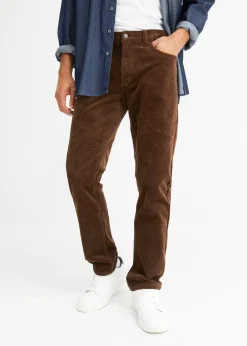 Homme bonprix Pantalons|Pantalon velours côtelé extensible Regular Fit, confortable