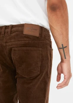 Homme bonprix Pantalons|Pantalon velours côtelé extensible Regular Fit, confortable