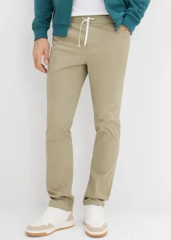 bonprix Pantalons taille extensible confortables, regular, à cordon contrastant|Homme Pantalons