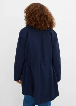 bonprix Parka courte en coton à col montant, cintrée|Femme Vestes & Manteaux