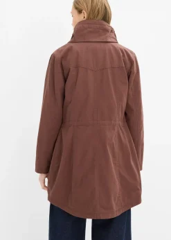 Femme bonprix Vestes & Manteaux|Parka courte en coton à col montant, cintrée