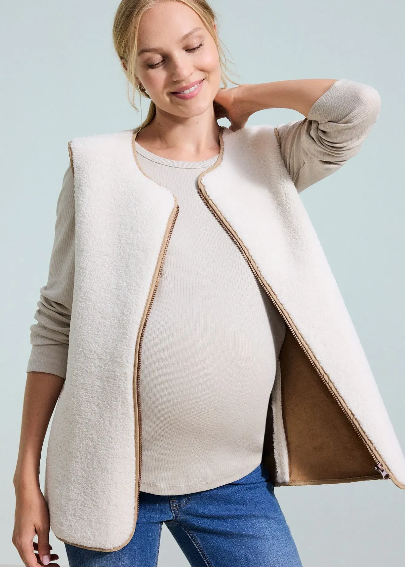 bonprix Parka de grossesse et de portage 6-en-1 avec gilet sans manches amovible|Femme Femme Enceinte