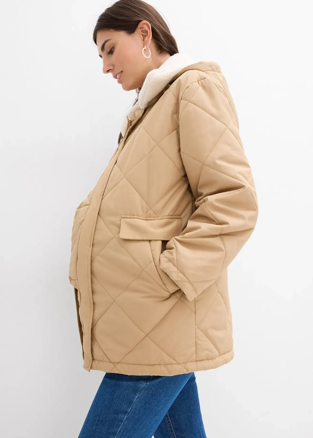 bonprix Parka de grossesse et de portage 6-en-1 avec gilet sans manches amovible|Femme Femme Enceinte