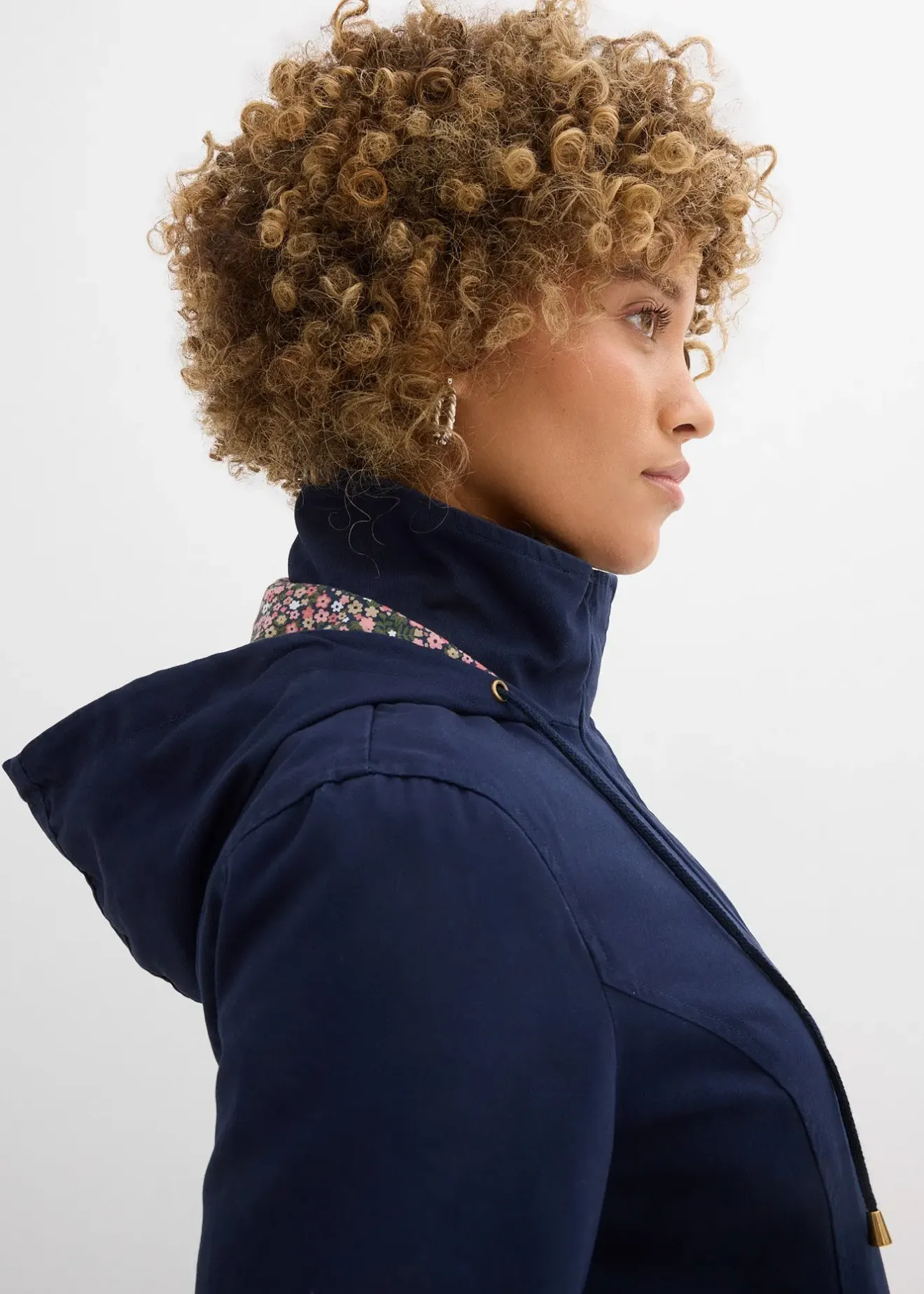 Femme bonprix Vestes & Manteaux|Parka de mi-saison en coton avec capuche imprimée