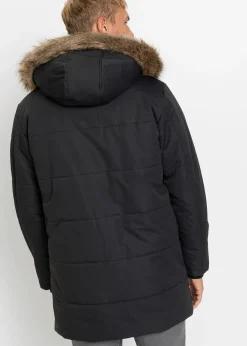 Homme bonprix Vestes|Parka d’hiver à doublure peluche et capuche amovible