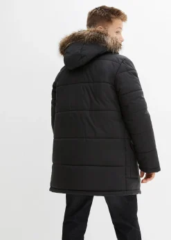 bonprix Parka d’hiver à détails enduits et capuche bordée|Enfant Vêtements Enfant|Garçons 9-16 Ans·Vestes Outdoor