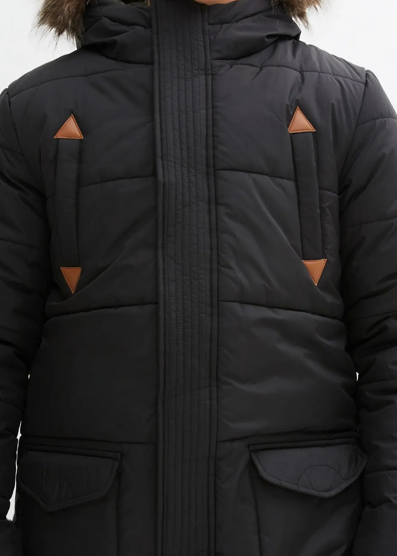 bonprix Parka d’hiver à détails enduits et capuche bordée|Enfant Vêtements Enfant|Garçons 9-16 Ans·Vestes Outdoor