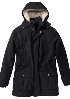 Homme bonprix Vestes|Parka d’hiver avec capuche doublée peluche