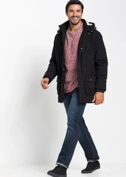 Homme bonprix Vestes|Parka d’hiver avec capuche doublée peluche