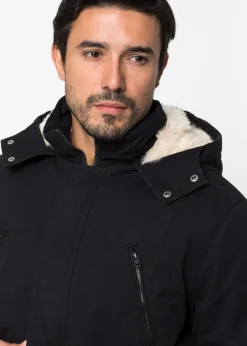 Homme bonprix Vestes|Parka d’hiver avec capuche doublée peluche