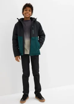 bonprix Parka d’hiver imperméable à capuche, style color block|Enfant Vêtements Enfant|Garçons 9-16 Ans·Vestes Outdoor