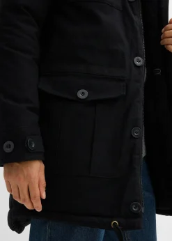 bonprix Parka d’hiver style militaire à doublure sherpa douce|Homme Vêtements De Plein Air|Vestes