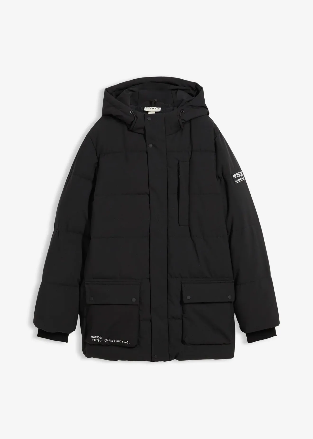 bonprix Parka matelassée à capuche et détails sportifs|Enfant Vêtements Enfant|Garçons 9-16 Ans·Vestes Outdoor