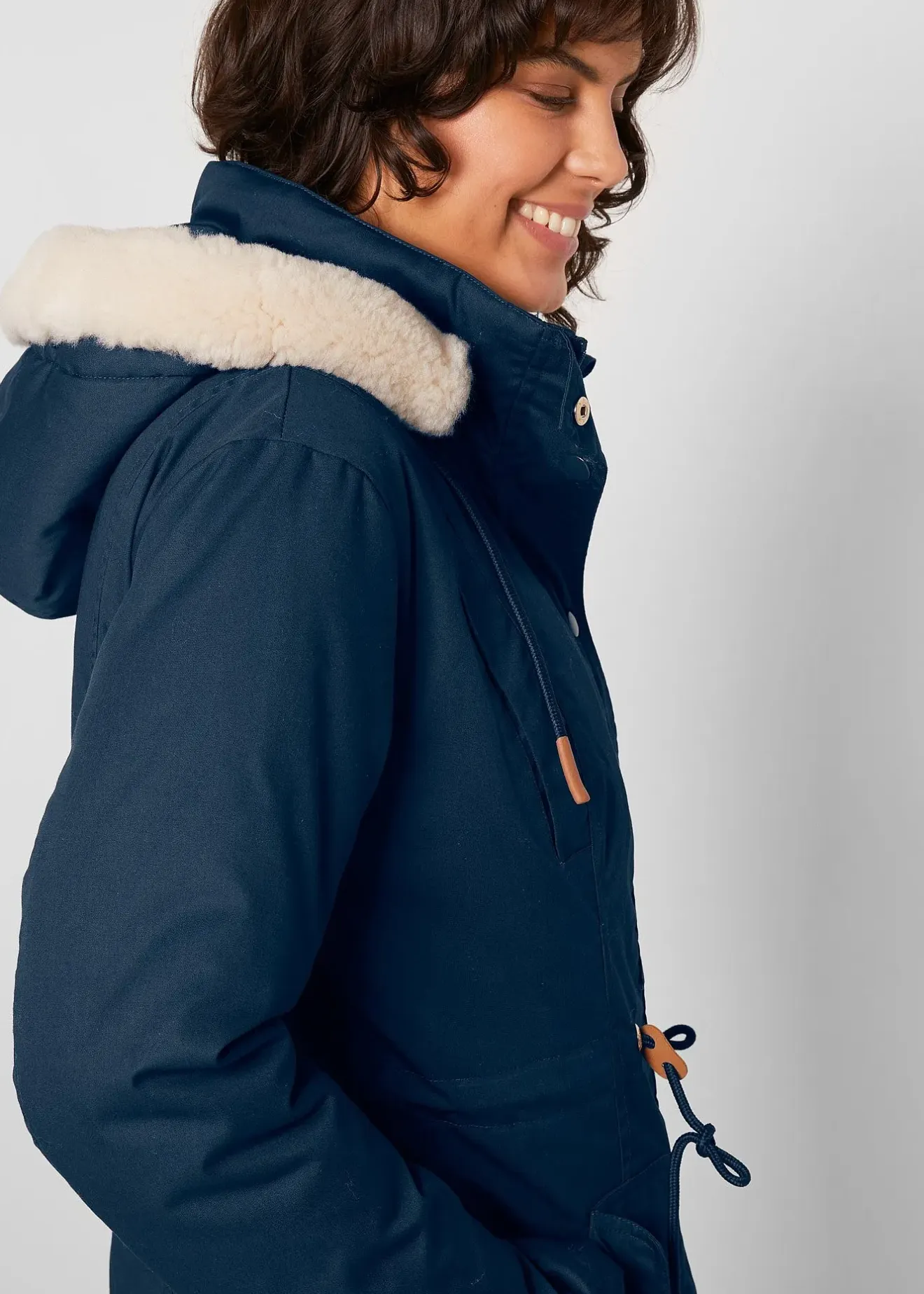 bonprix Parka rembourrée avec bordure sherpa|Femme Vestes & Manteaux