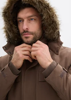 bonprix Parka rembourrée avec doublure polaire et capuche amovible|Homme Vestes