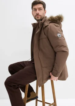 bonprix Parka rembourrée avec doublure polaire et capuche amovible|Homme Vestes