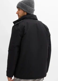 bonprix Parka technique imperméable à capuche enroulable et épaulettes|Homme Vestes