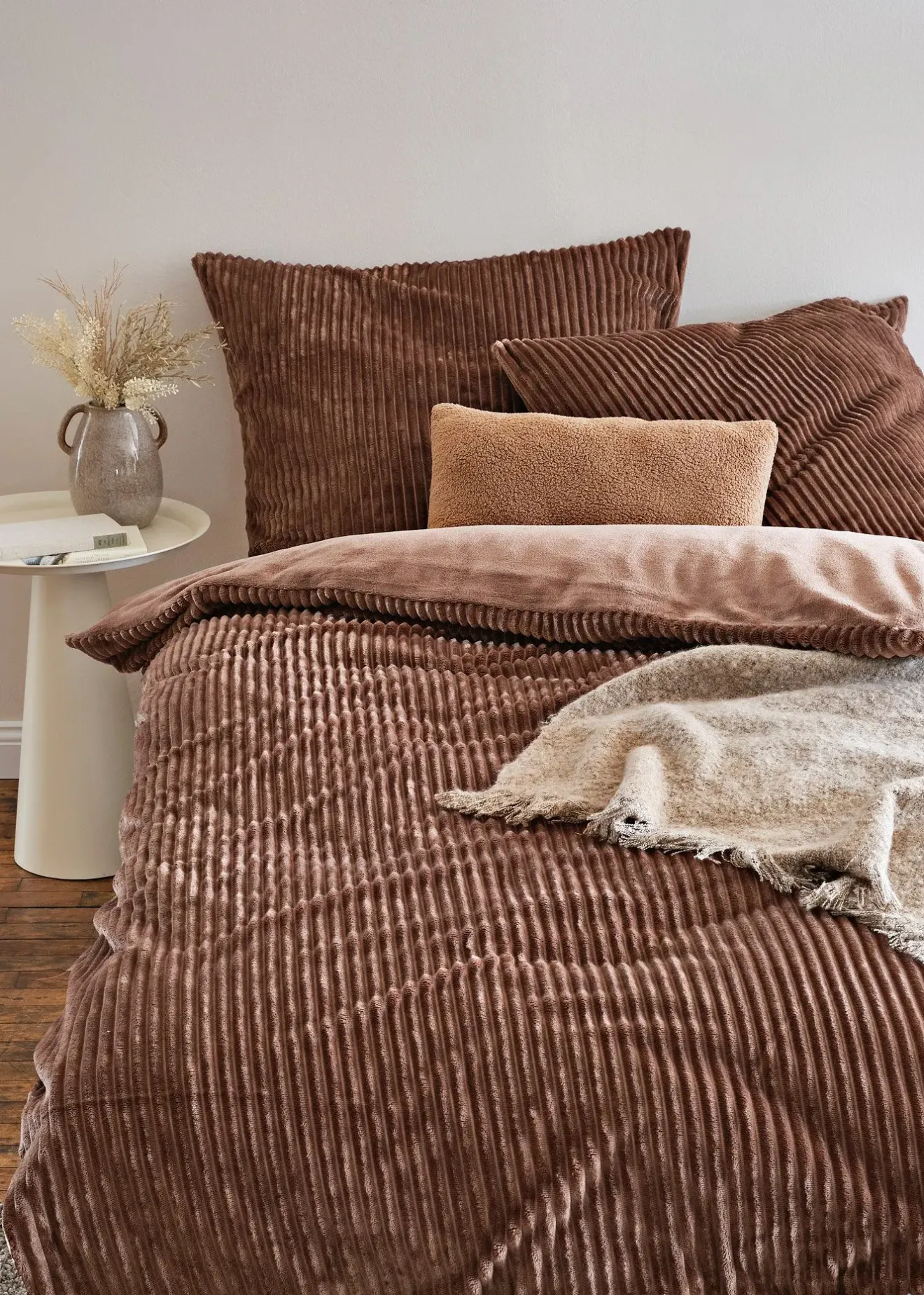 bonprix Parure de lit réversible et côtelée toucher cachemire| Chambre À Coucher·Parures De Lit|Parures De Lit