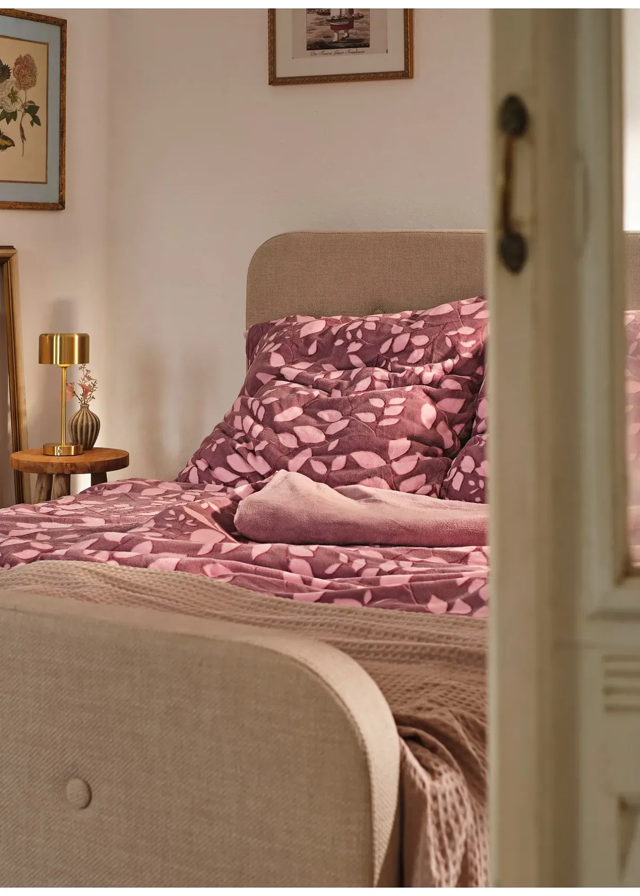 bonprix Chambre À Coucher·Parures De Lit|Parures De Lit|Parure de lit réversible toucher cachemire, motif floral