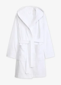 bonprix Peignoir à capuche en éponge 100% coton|Femme Peignoirs|Basiques