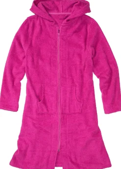 bonprix Peignoir en éponge de coton avec fermeture zippée|Femme Peignoirs