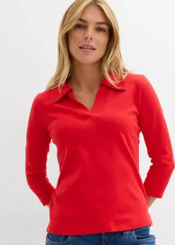 bonprix Polo 100% coton|Femme Basiques|T-Shirts & Tops