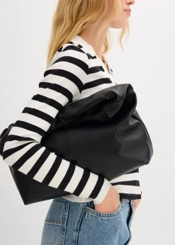 Femme bonprix T-Shirts & Tops|Polo côtelé à manches longues