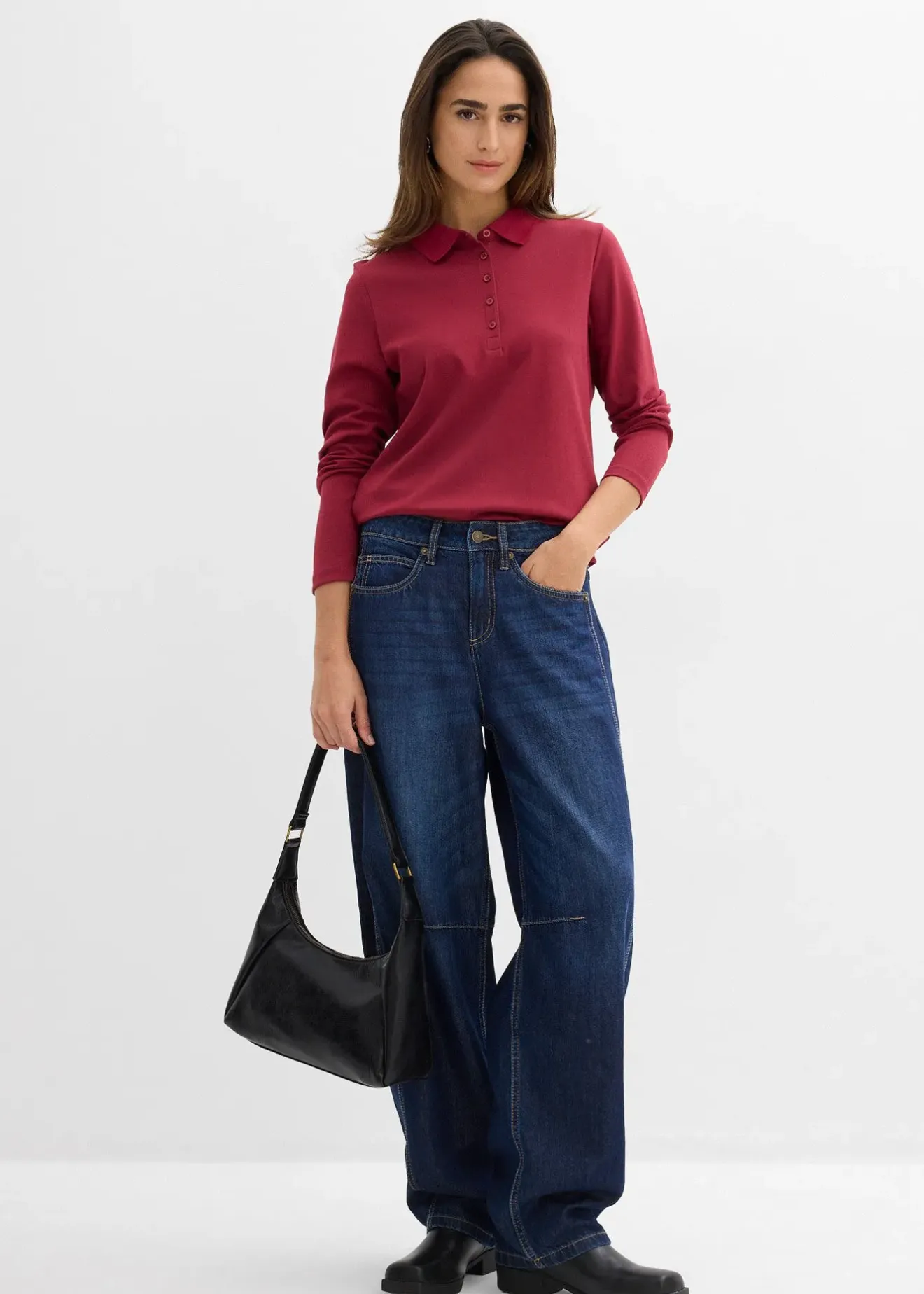 Femme bonprix Basiques|T-Shirts & Tops|Polo en coton épais