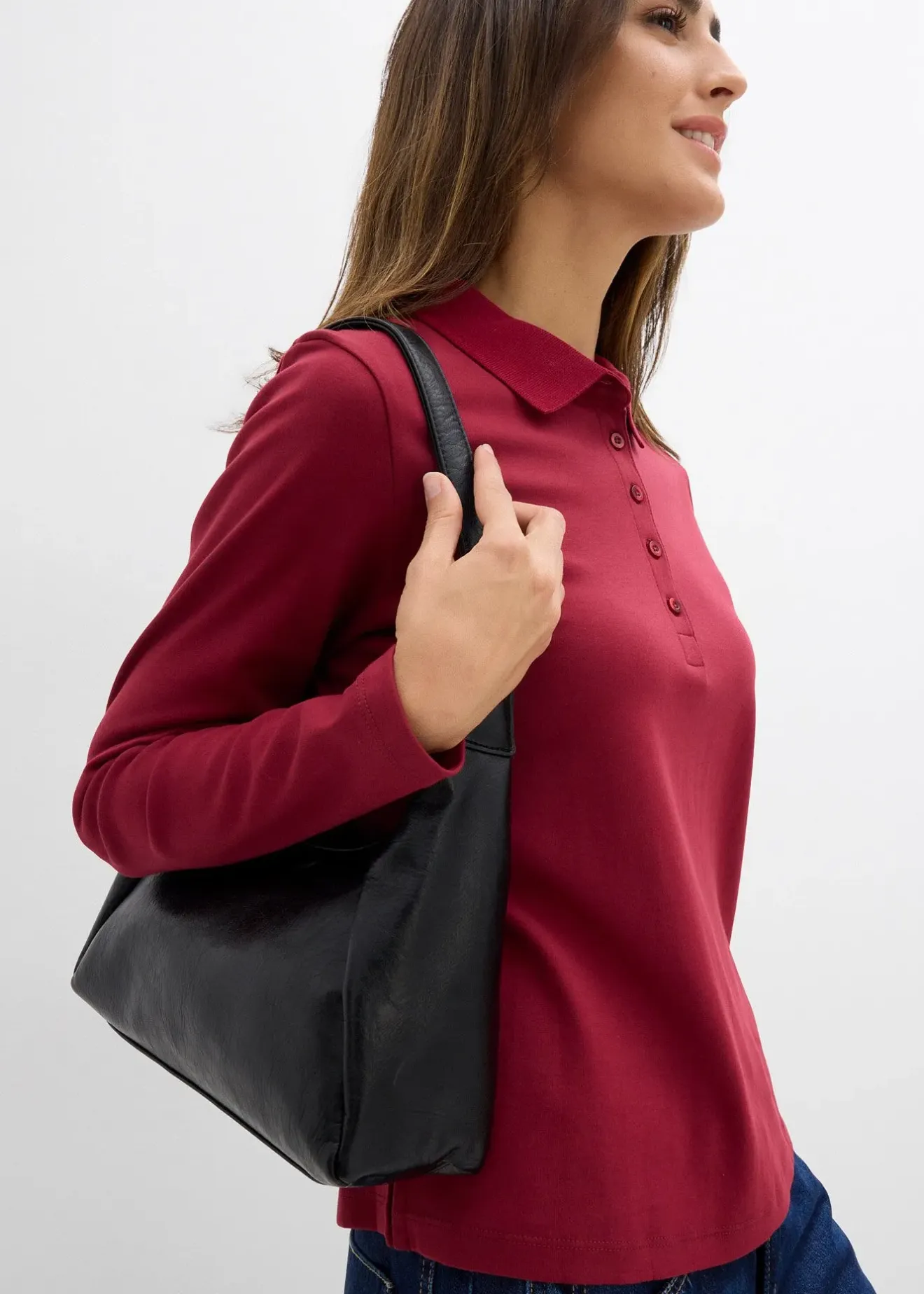 Femme bonprix Basiques|T-Shirts & Tops|Polo en coton épais